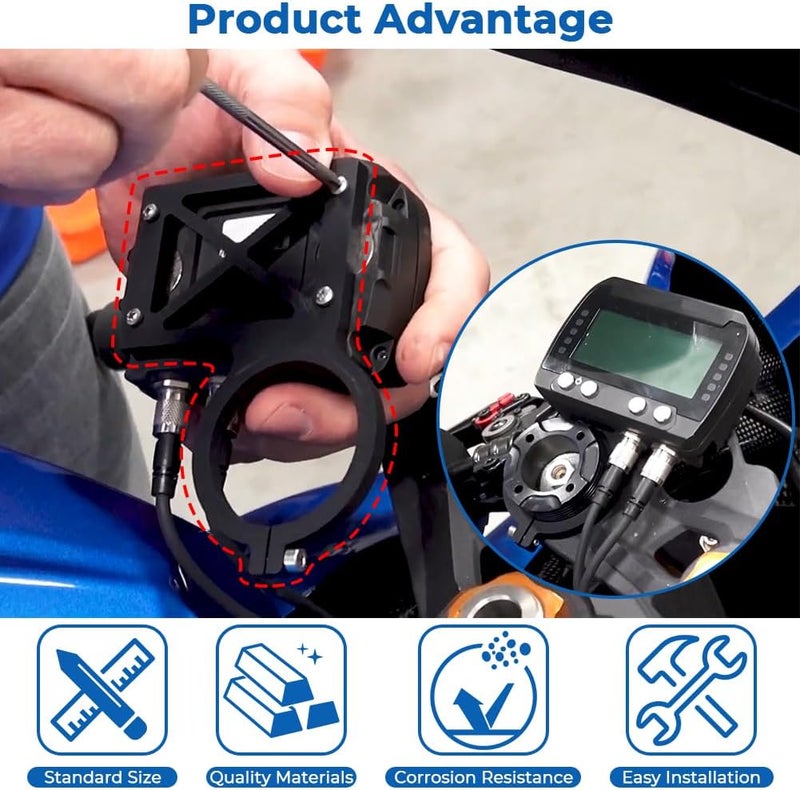 WIKIBB for AIM Solo 2 / Solo 2 DL to Motorcycle 50mm Fork Lap Timer Fork Mount - Image 3